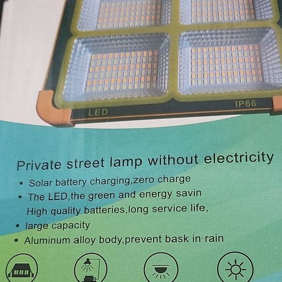 Solar LED Light with Solar Panel - Picture 3 of 3